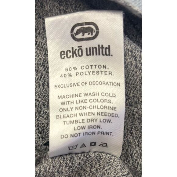 Ecko Unltd Shirt Mens 4XL Graphic Tee Gray White Black T Shirt - Picture 8 of 8